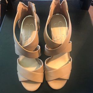 Jessica Simpson Jenay leather wedges